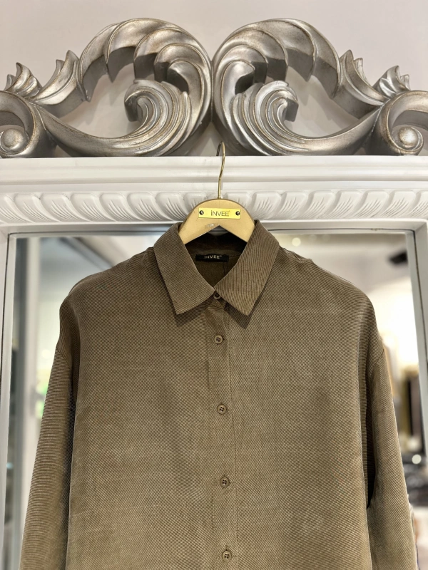 INVEЕ Lyocell Gömlek - Vizon