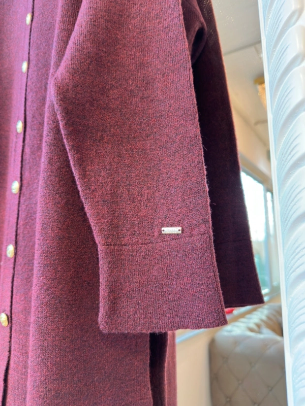 İNVEE Yün Karışımlı Hırka - Bordo