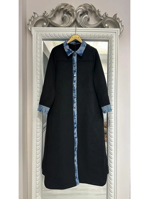 İNVEE Kaşe Pardesü - Siyah