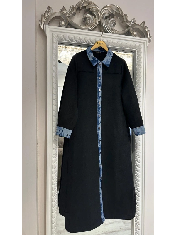 İNVEE Kaşe Pardesü - Siyah