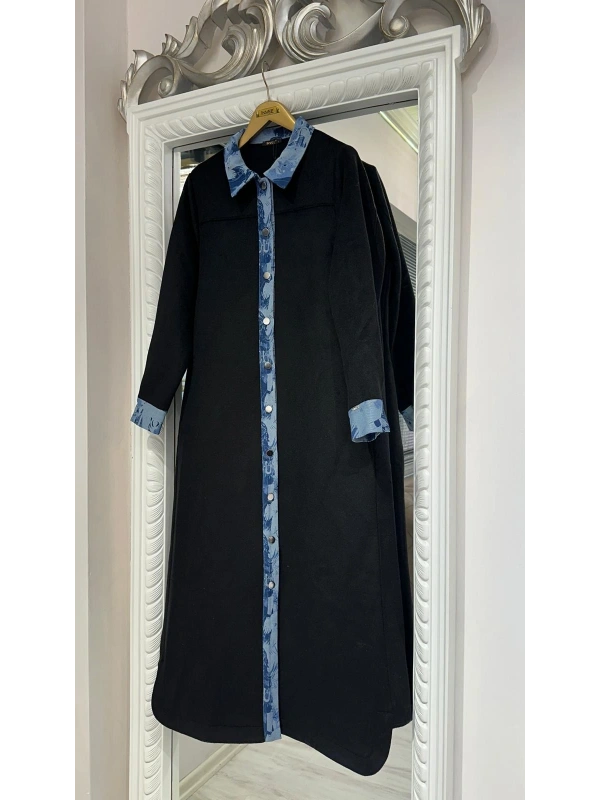 İNVEE Kaşe Pardesü - Siyah