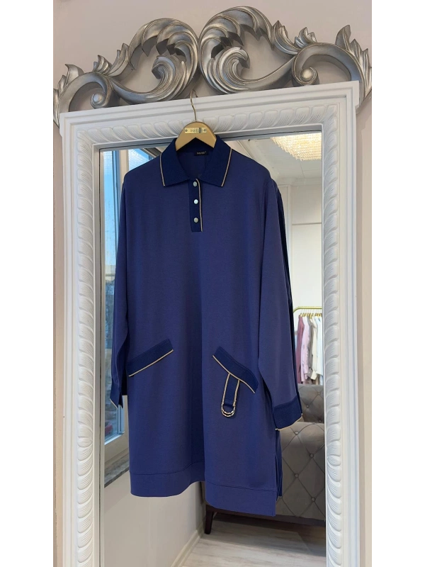 İNVEE İki İplik Tunik - İndigo