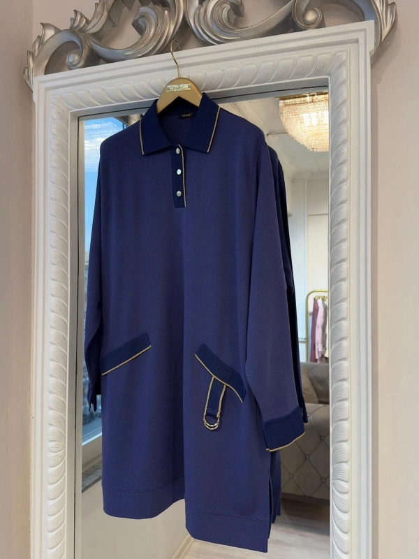 İNVEE İki İplik Tunik - İndigo