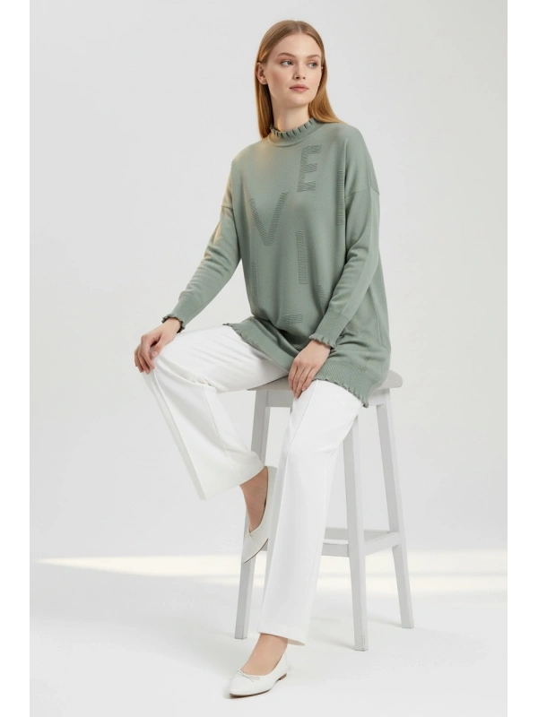 İnvee Viskon Triko Tunik - Küfrengi