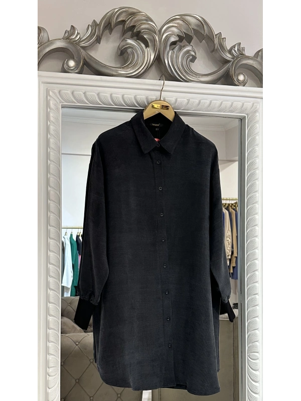 INVEЕ Lyocell Gömlek - Siyah