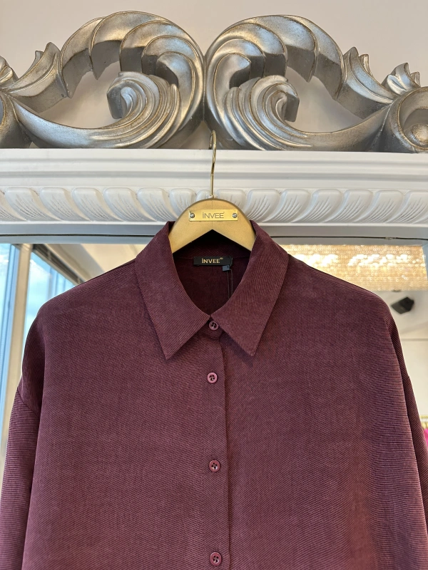 INVEЕ Lyocell Gömlek - Bordo