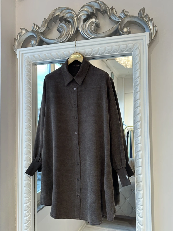 INVEЕ Lyocell Gömlek - Kahverengi