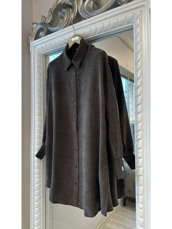 INVEЕ Lyocell Gömlek - Kahverengi