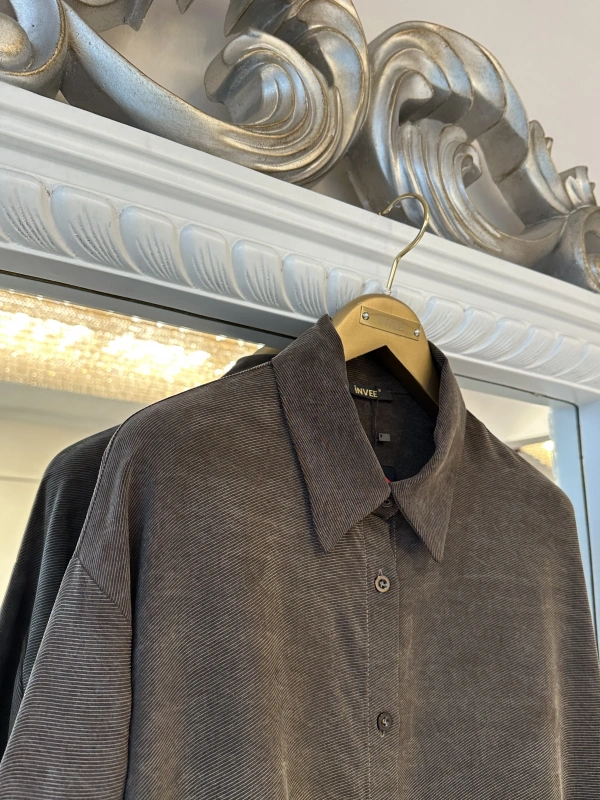 INVEЕ Lyocell Gömlek - Kahverengi