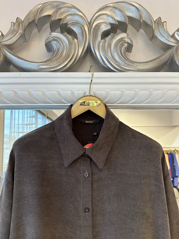 INVEЕ Lyocell Gömlek - Kahverengi