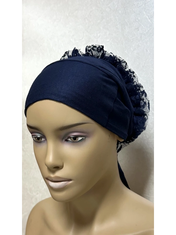 İnvee Dantelli Penye Bone - Lacivert