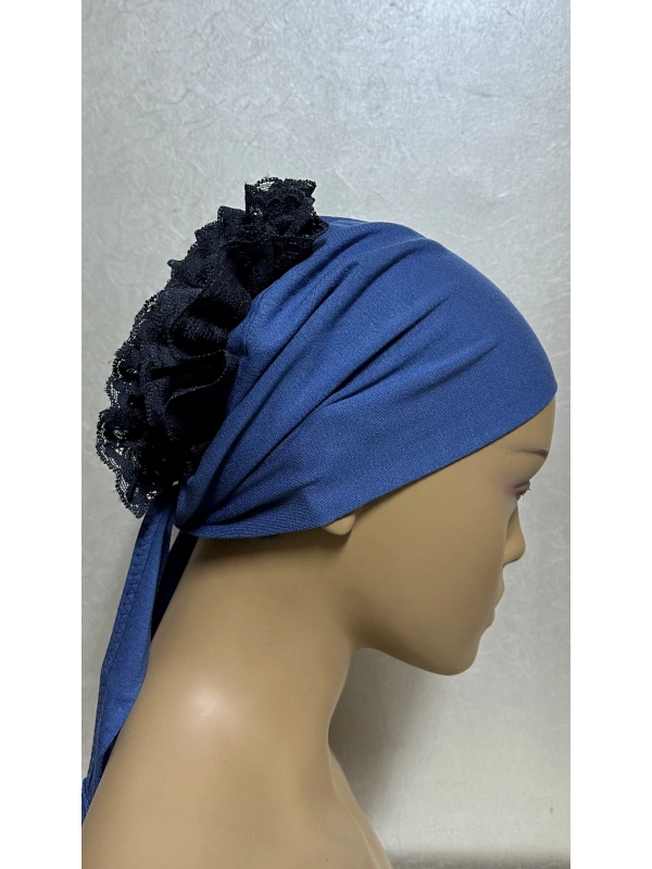 İnvee Dantelli Penye Bone - İndigo