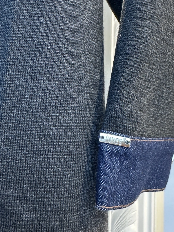 İNVEE Kadın Denim Detaylı Gömlek Ceket - Antrasit
