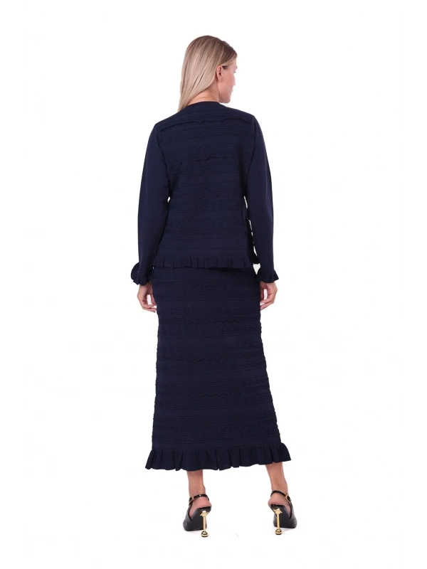 İNVEE Papatya Triko Takım - Lacivert