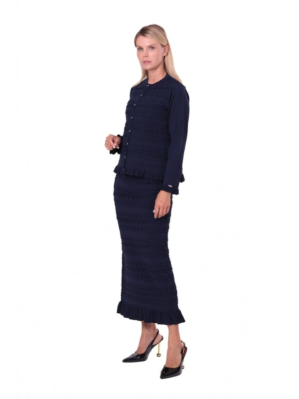 İNVEE Papatya Triko Takım - Lacivert