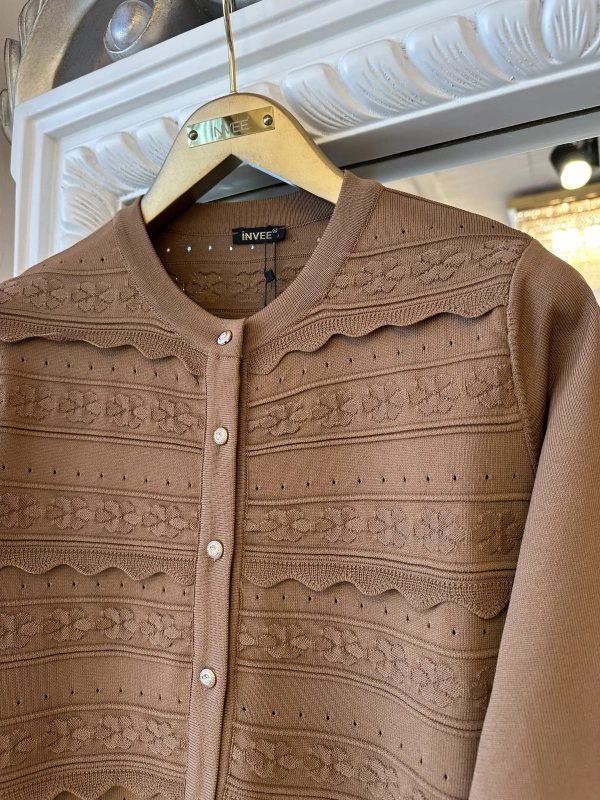 İNVEE Papatya Triko Takım - Toprak