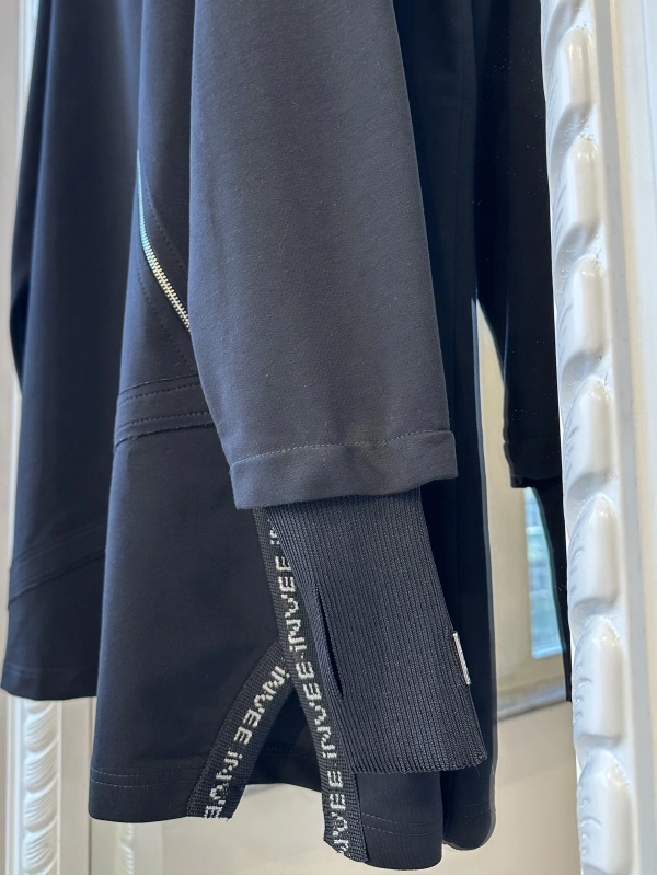 İNVEE Kadın Pamuk Karışımlı Fermuarlı Tunik - Siyah