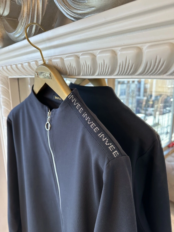 İNVEE Kadın Pamuk Karışımlı Fermuarlı Tunik - Antrasit