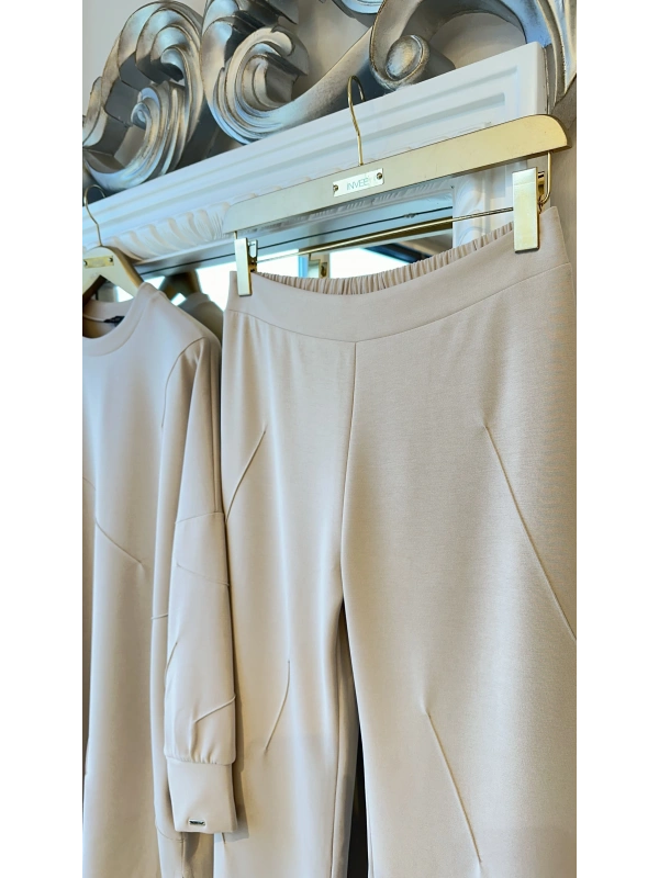 İNVEE Kadın Oversize Takım - Bej
