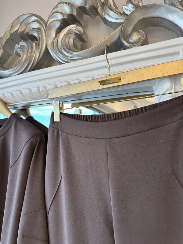 İNVEE Kadın Oversize Takım - Kahverengi