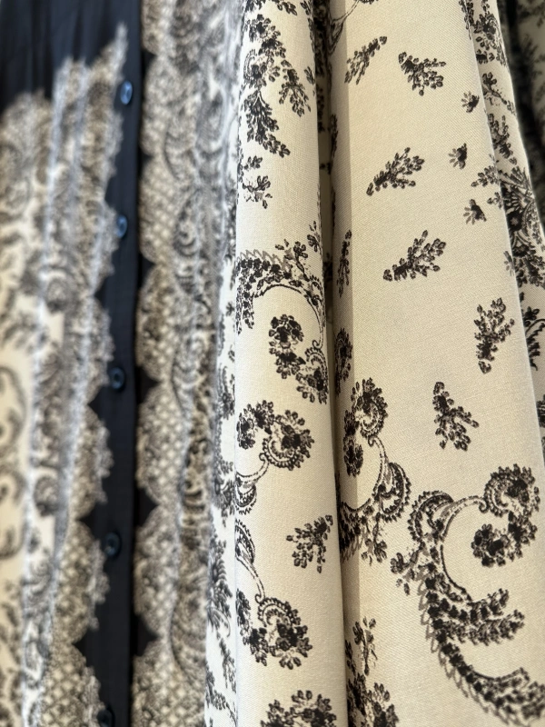 İNVEE Kadın Desenli Viskon Gömlek - Kahve-Bej