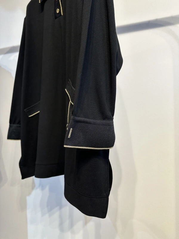 İNVEE Kadın Polo Yaka Kısa Tunik - Siyah