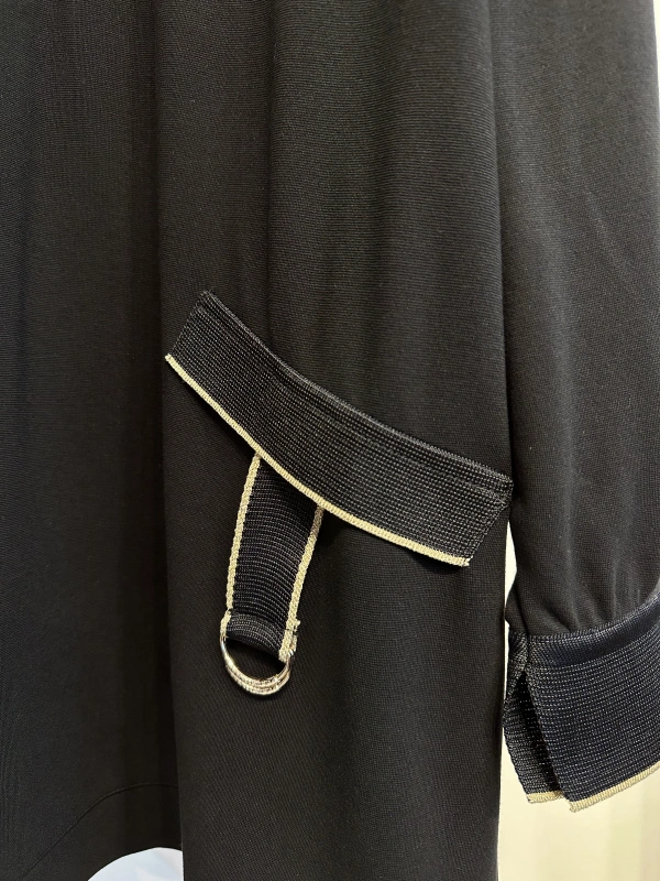 İNVEE Kadın Polo Yaka Kısa Tunik - Siyah