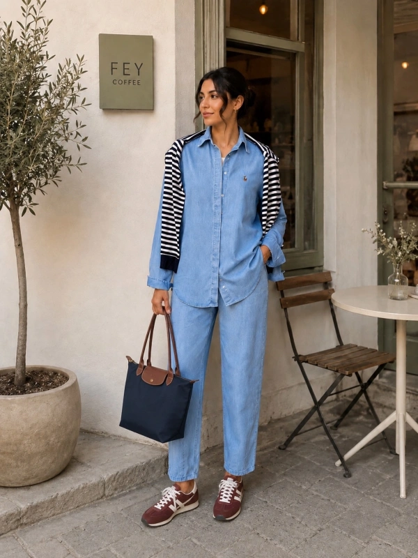 Denim Gömlek - Pantolon Takım