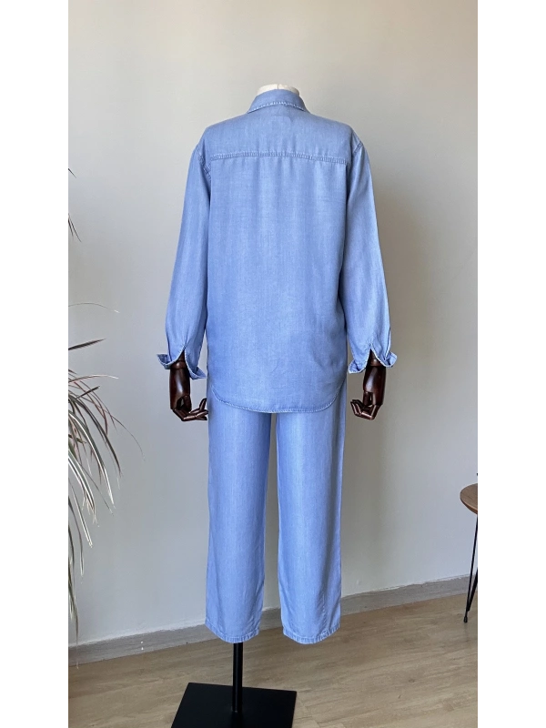 Denim Gömlek - Pantolon Takım