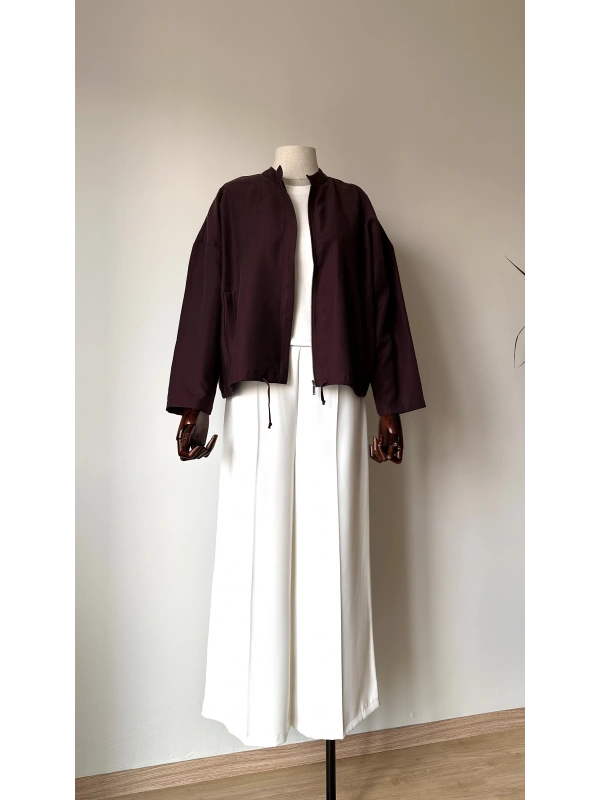 Bordo Rahat Kesim Ceket