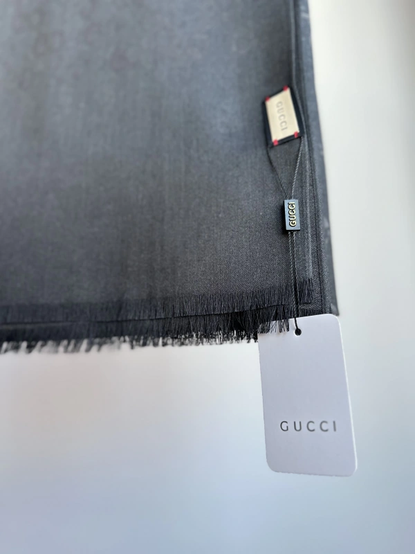 A Kalite Yün İpek Şal - Siyah