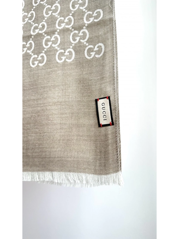 A Kalite Yün İpek Şal - Bej