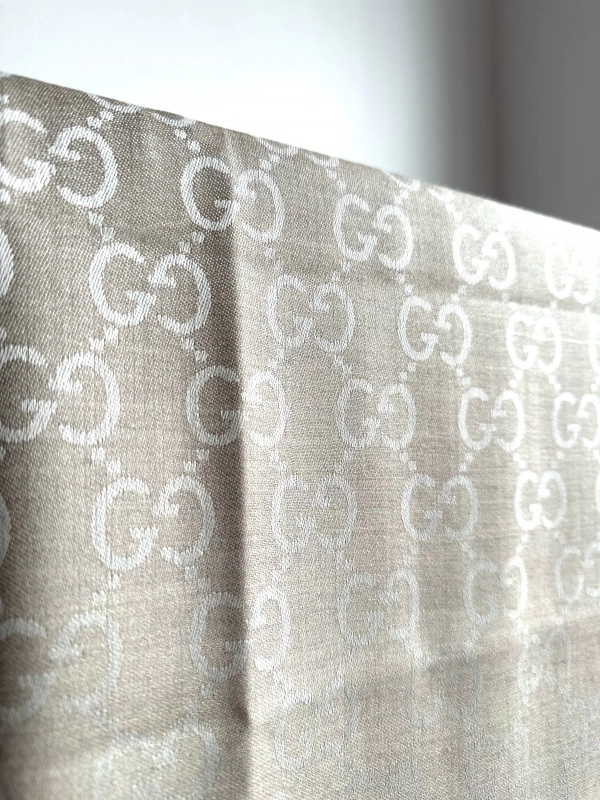 A Kalite Yün İpek Şal - Bej