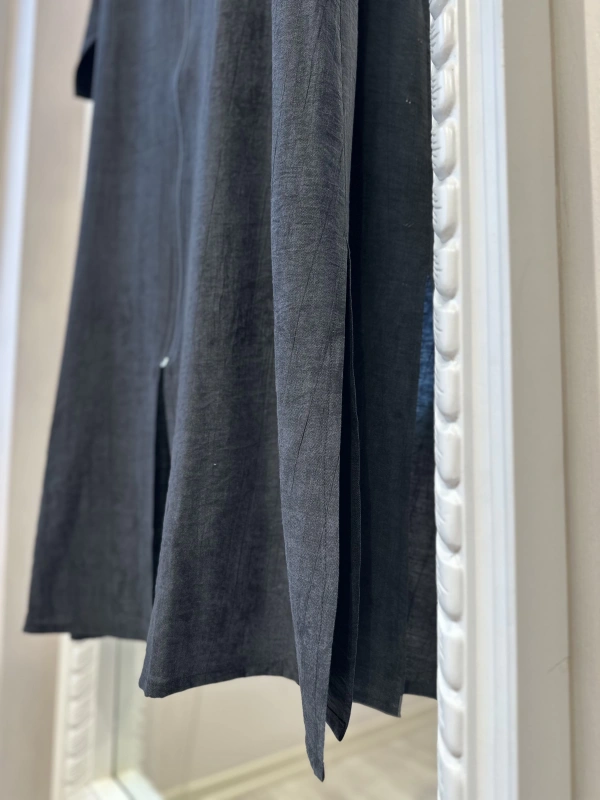 Beyza Senil Büyük Beden Ferace - Siyah