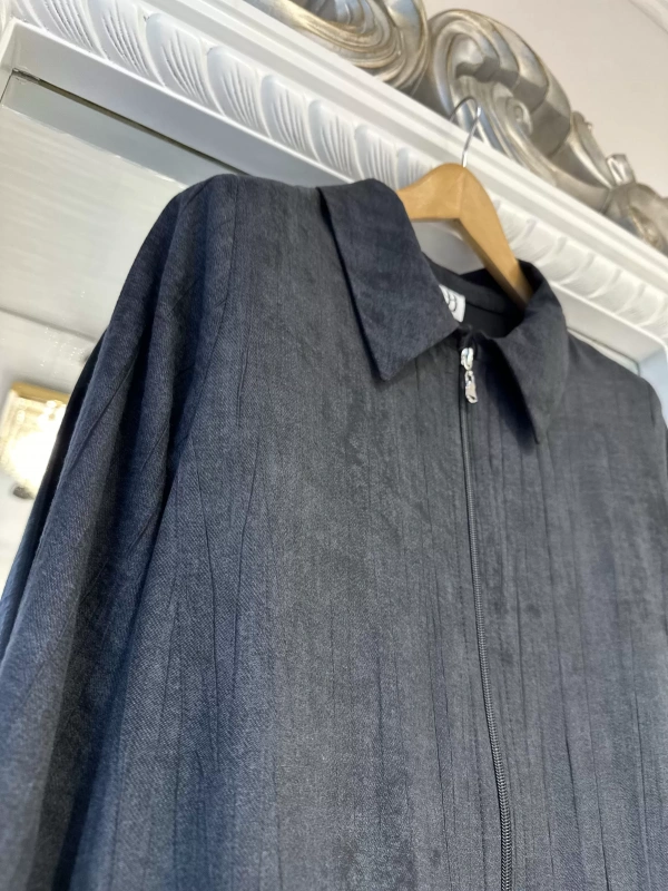 Beyza Senil Büyük Beden Ferace - Siyah