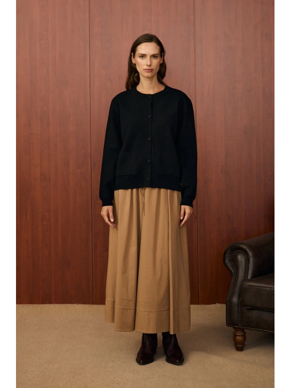 Merwish Bomber Mini Hırka-Siyah