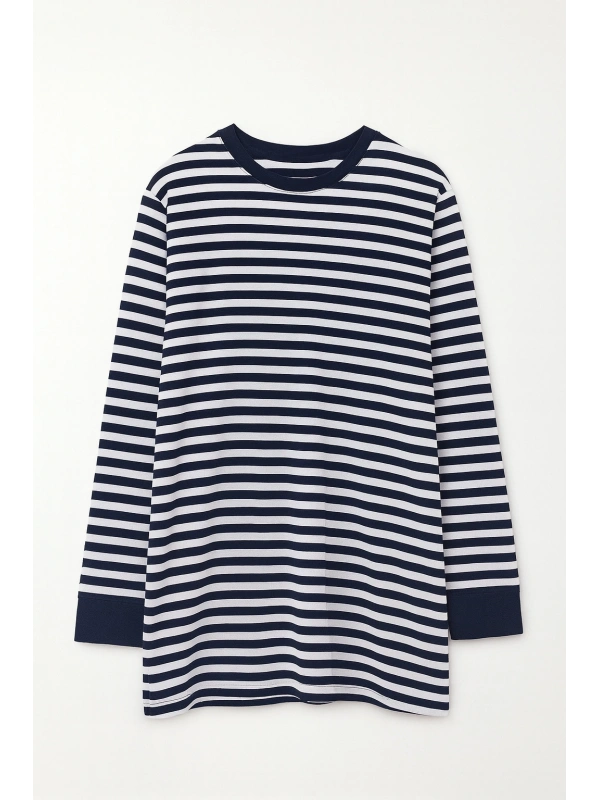 Çizgili Tunik - Lacivert