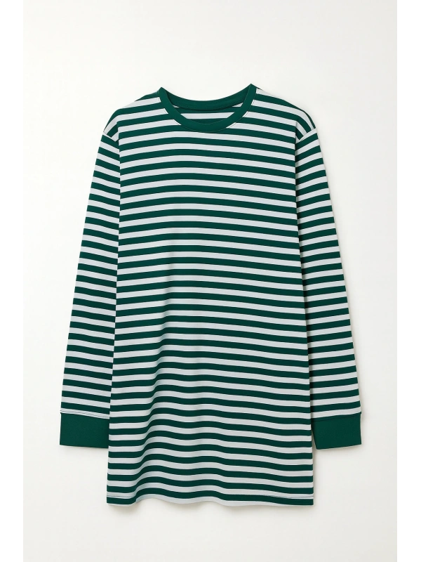 Çizgili Tunik - Yeşil