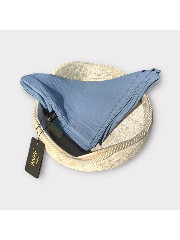 İNVEE 1246 Berrak Mavi Caz Şal