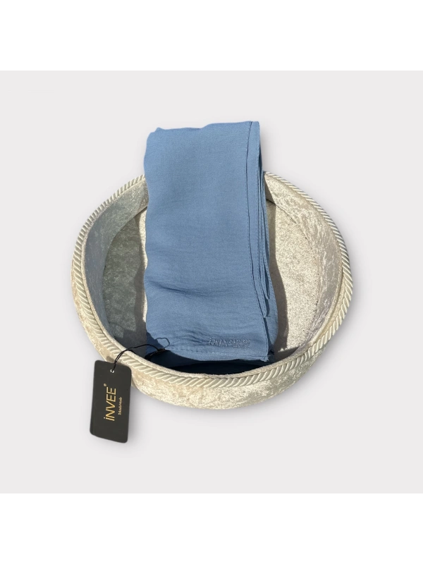 İNVEE 1246 Berrak Mavi Caz Şal