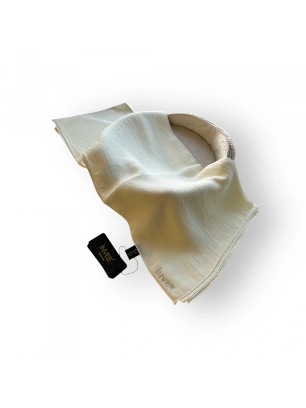 İNVEE 1246 Kırık Beyaz Caz Şal