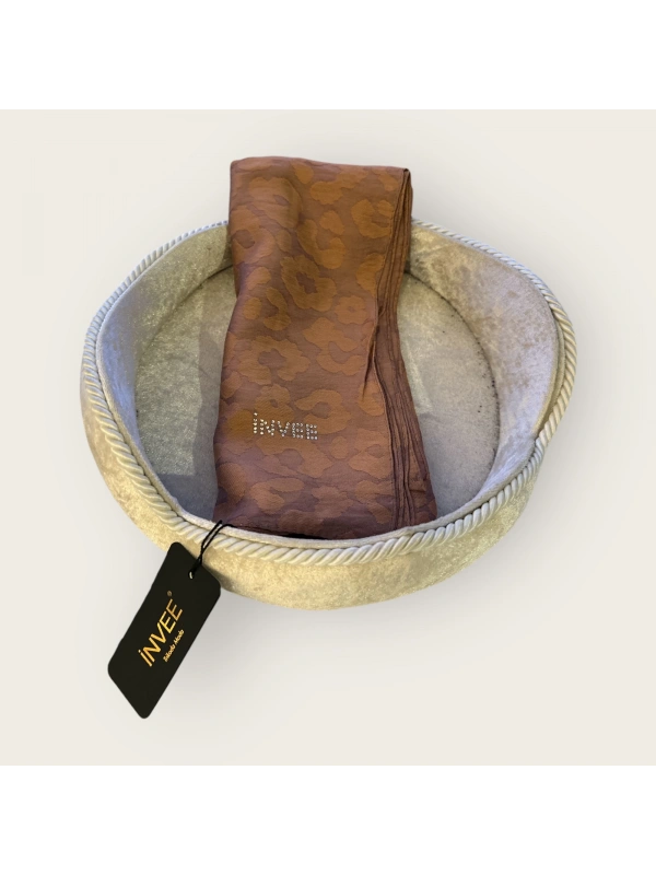 İNVEE 1329 Caramel Leopar Şal