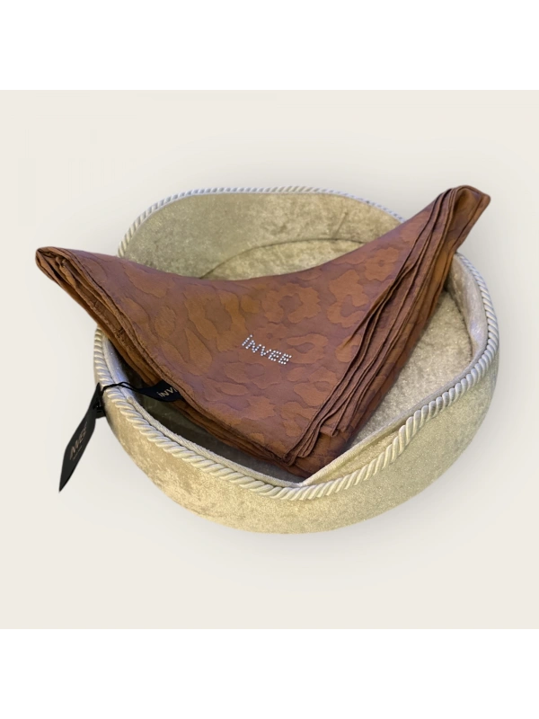 İNVEE 1329 Caramel Leopar Şal