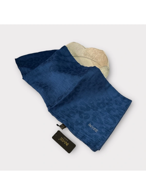 INVEE 1329 İndigo Leopar Şal