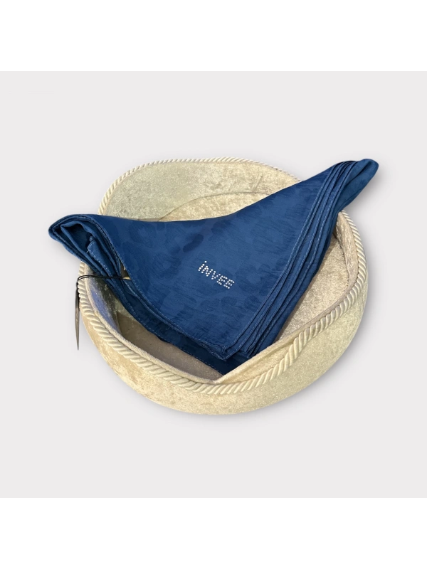 INVEE 1329 İndigo Leopar Şal