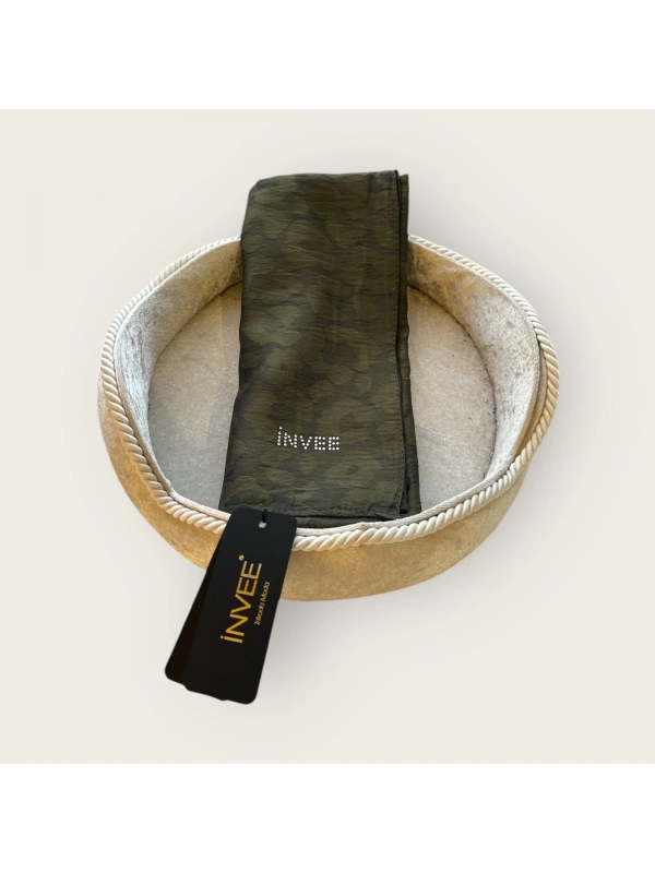 INVEE 1329 Haki Leopar Şal
