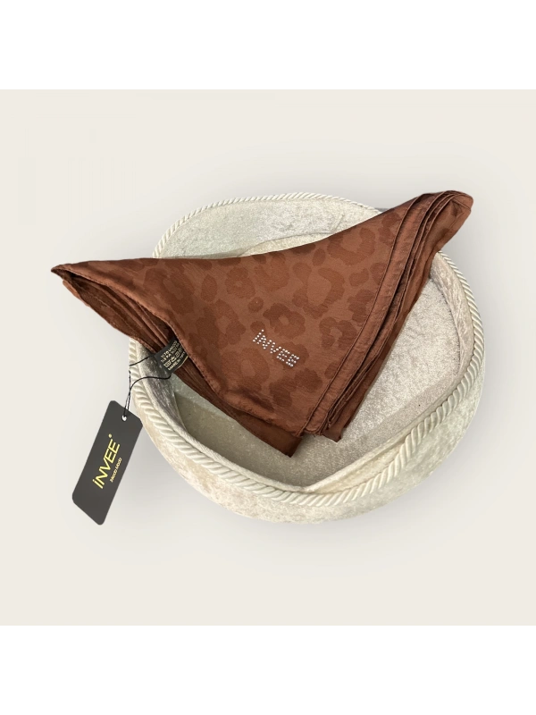 İNVEE 1329 Kahve Leopar Şal