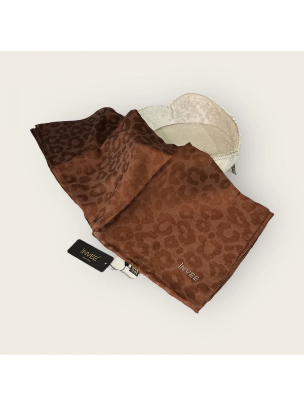 İNVEE 1329 Kahve Leopar Şal