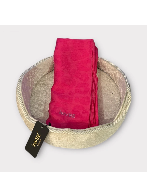 INVEE 1329 Fuşya Leopar Şal