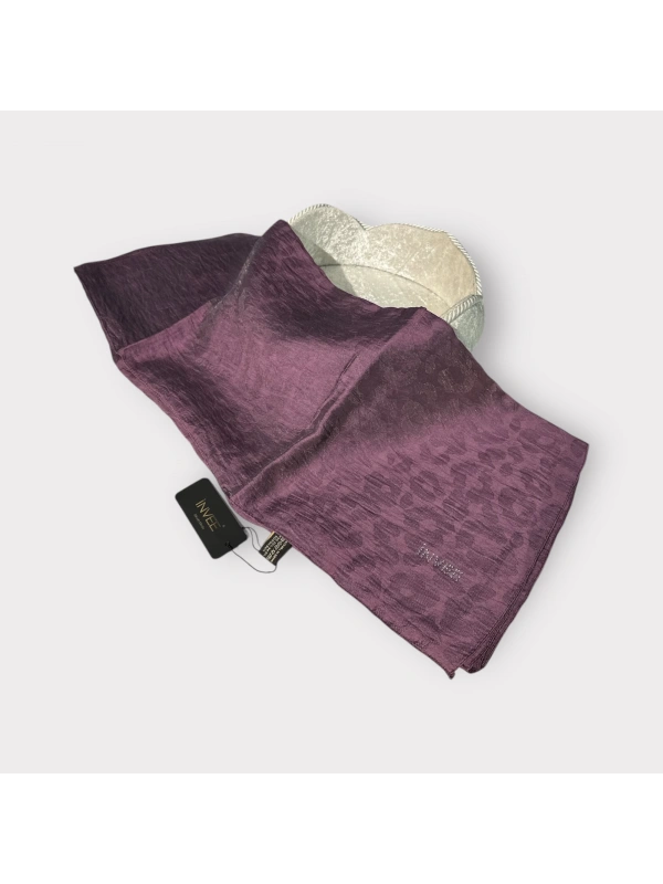 INVEE 1329 Açık Mürdüm Leopar Şal